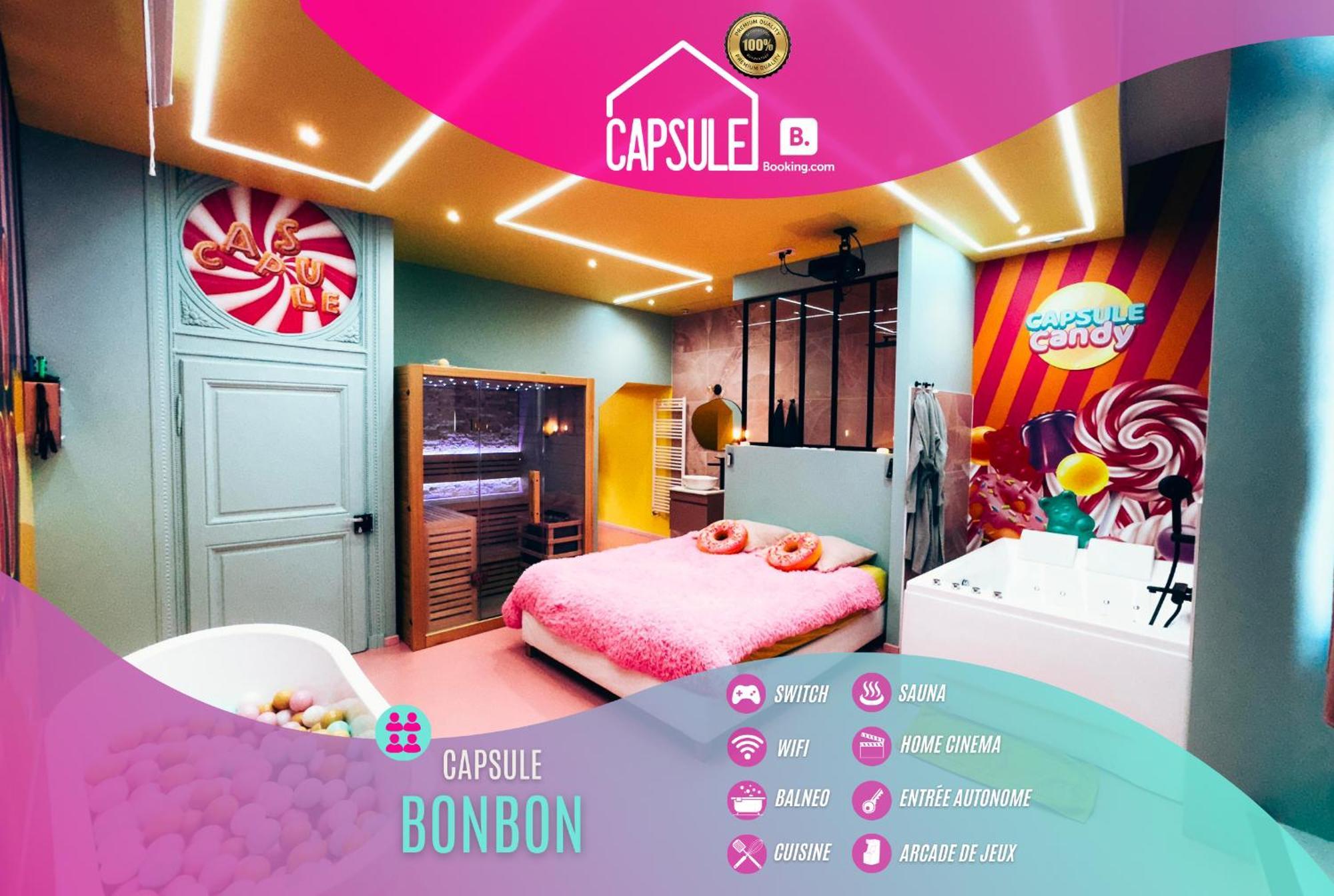 Capsule Bonbon - Balneo - Sauna - Billard - Nintendo Switch Дуе Екстериор снимка